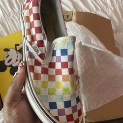 Rainbow Check Vans 