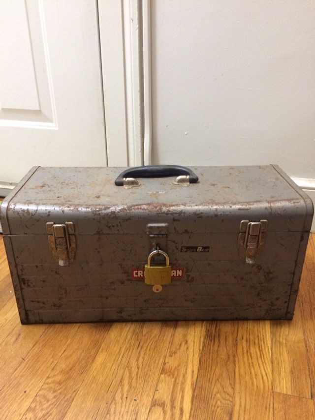 Heavy Duty Craftsman Toolbox With Lock And Key And Ton Of Random Tools And Tools Still In Packages. Message me anytime if interested or want more pict