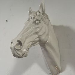 Decor Ceramic Art Decor Horse Head White Decoration Wall Art 