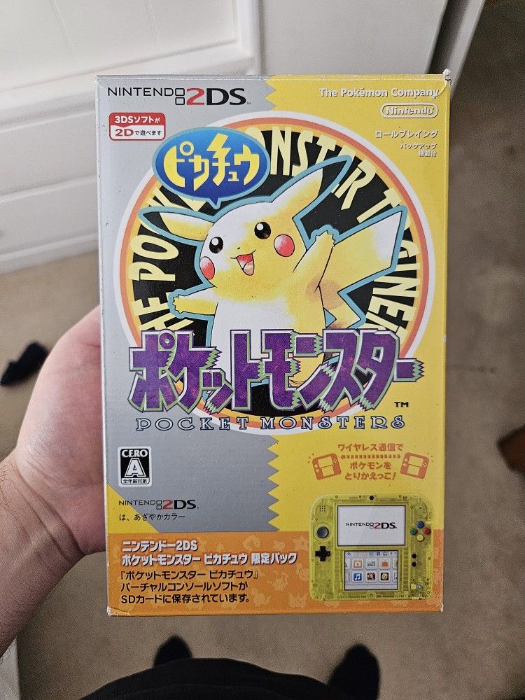 Limited Edition Pokemon Yellow 2ds System Complete In Box