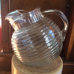 Ribbed tilted pitcher vintage
