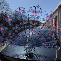 Large 4.9’ Peacock Lighted Christmas Yard Decoration