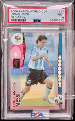 2006 Panini WC Messi World Cup. PSA 9 Mint
