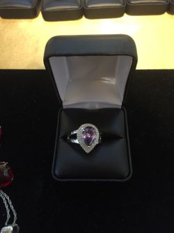 CZ Sterling Silver Ring Sz 7
