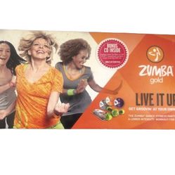 Zumba Gold Live It Up 3 DVD Set with Weighted Dumbbells w/Box Dance Slimdown
