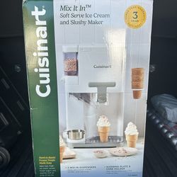 Cuisinart Mix It In Soft Serve Ice Cream Maker- Brand New