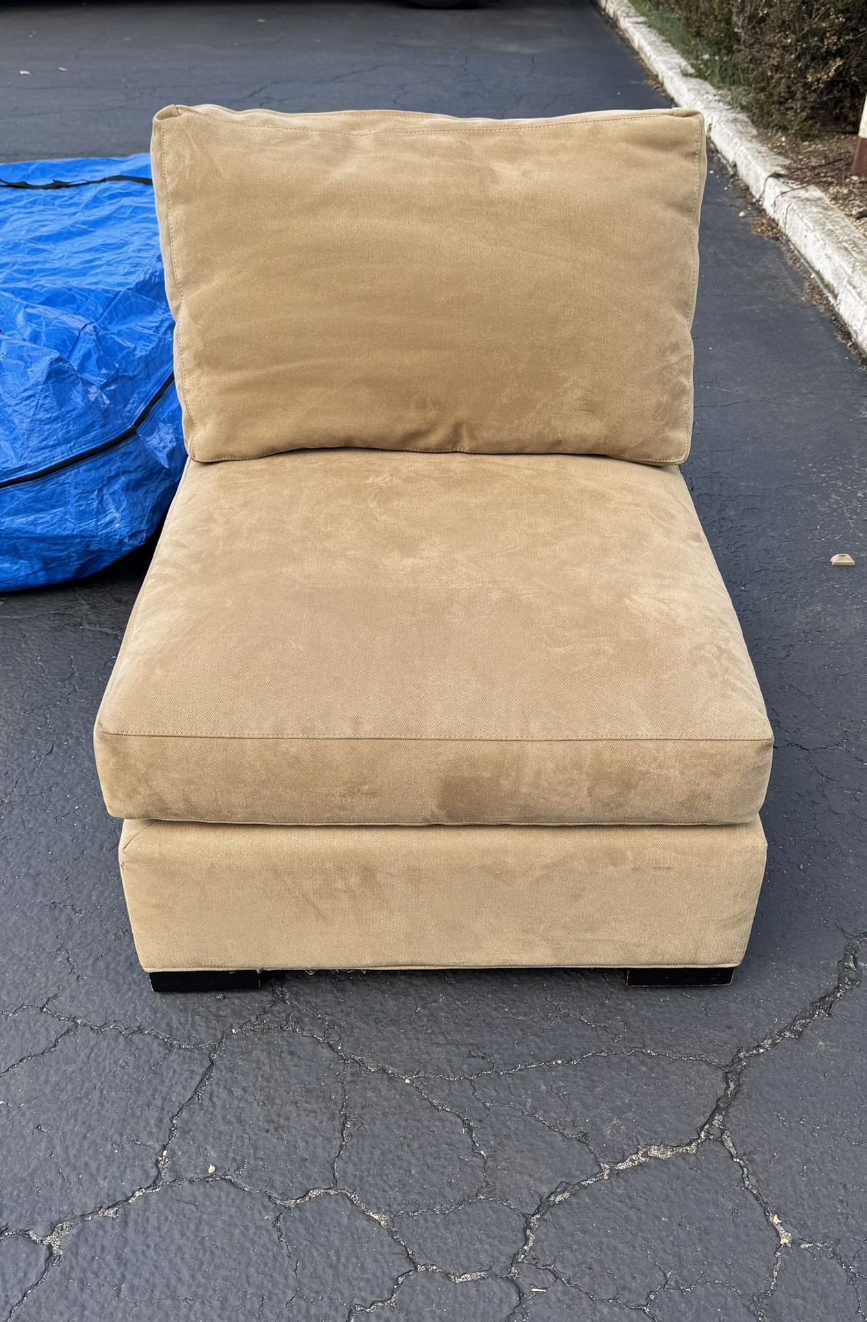 Crate & Barrel Beige Lounge Chair