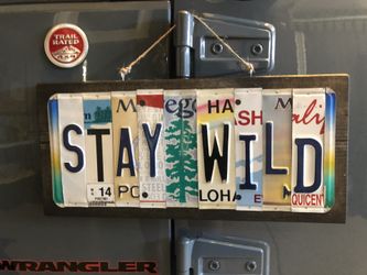 License plate sign