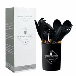 Silicone Kitchen Utensils Set With Holder