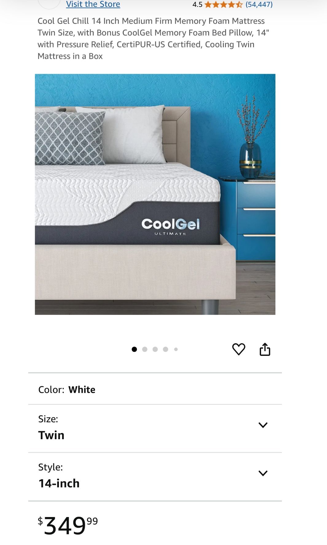 NEW Mattress 14” cool Gel