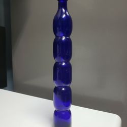 12 5/16" 5-section Cobalt Bottle Vase