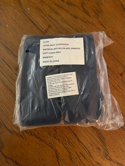 Set of Extra Wide Suspenders - New in Bag - Navy