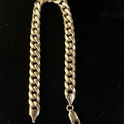10k Solid Gold, Cuban Link Bracelet 7.6mm
