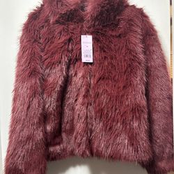 New Wild Fable shaggy jacket with hood size medium