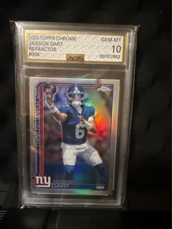 2025 Topps Chrome - Rookies Jaxson Dart #306 Refractor (RC)