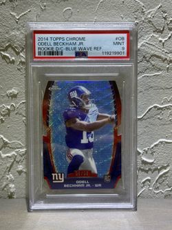 Topps 2014 Chrome Odell Beckham Jr. Rookie Die-Cuts Blue Wave /50 PSA 9