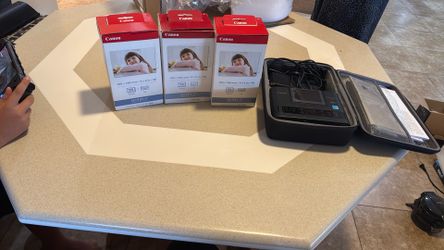 Canon SELPHY CP1300 Wireless Photo Printer Bundle – New + 3 Sealed Ink/Paper Packs
