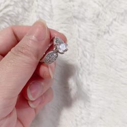 1ct CZ 14k White Gold
