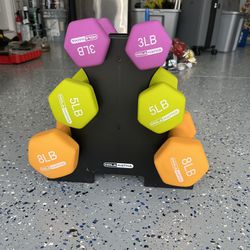 Dumbbell Free Hand Weight Set With Rack