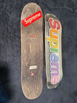 Silver Supreme Skateboard