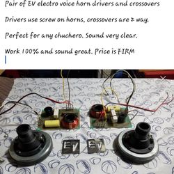 EV Electro Voice Horn Drivers With Crossovers