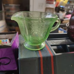 Uranium Glass Creamer 