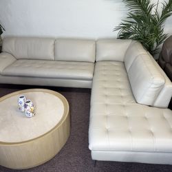 Furniture- Chateau d’Ax Pure Italian Leather 2 Pc Sectional- Corsica 