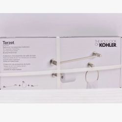 🛁 For Sale: Kohler Terzet 3-Piece Bathroom Accessory Set – Modern Brass (NOB)