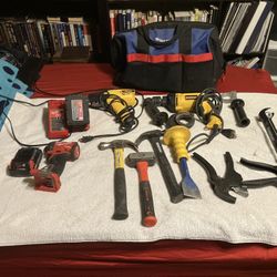 Bag Of Power Tools And Misc Tools