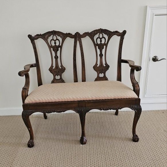 Antique Chair And Mirror