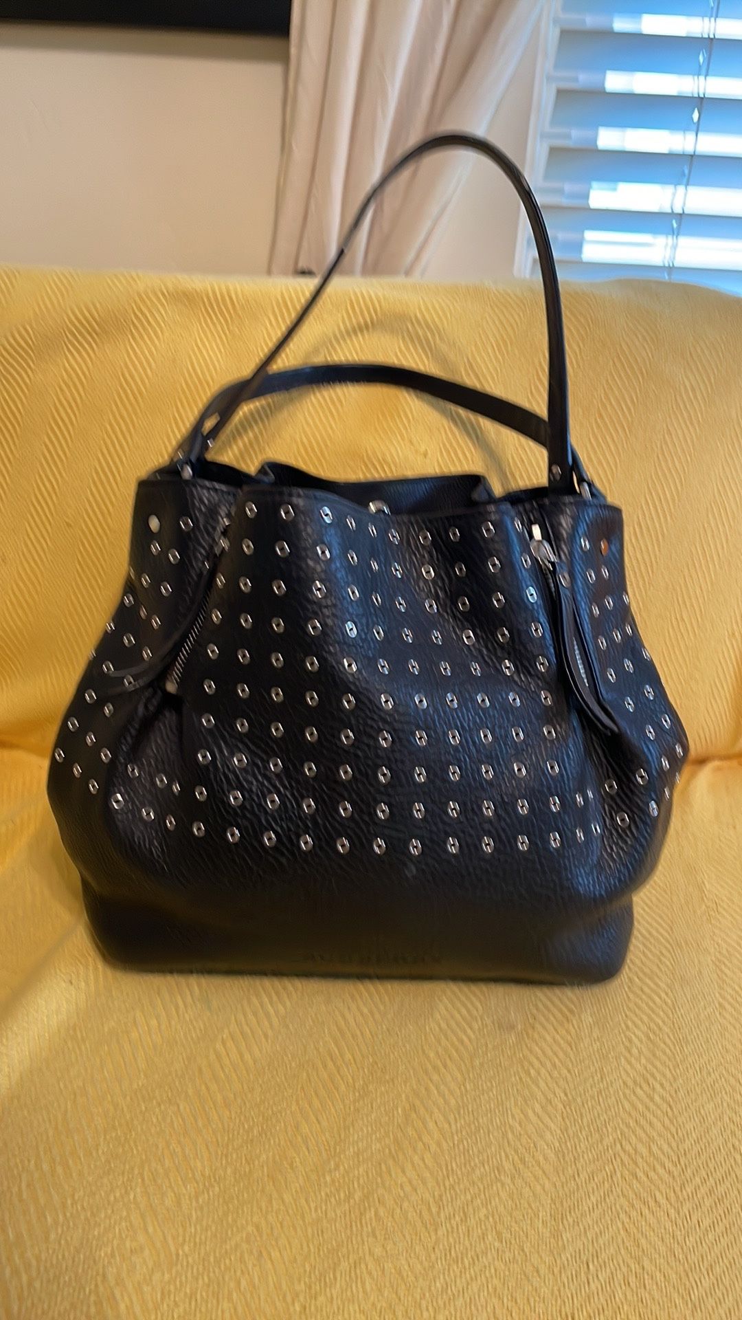 Burberry Leather Hobo Black Bag