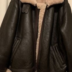 Winter Jacket Genuine leather  And Fur  2XL 