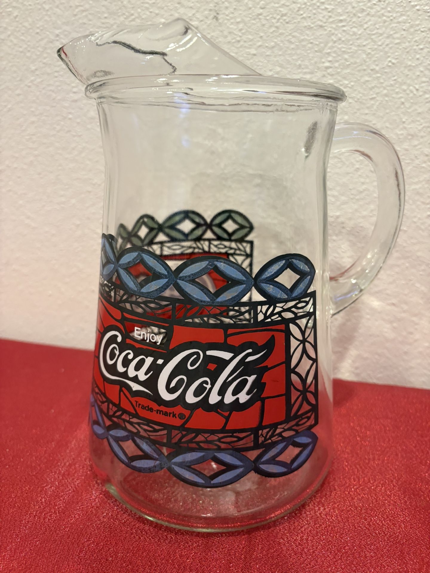 Coca Cola Classic Vintage collectors Glass Pitcher - Simi Valley