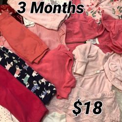 3 Months Baby Girl Clothes Bundle