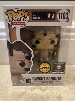 Funko Pop #1103 The Office Dwight Schrute Basketball Chalice CHASE + PLASTIC PROTECTOR