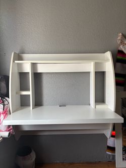 White Floating Desk
