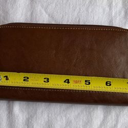 Brown Zippered Wallet