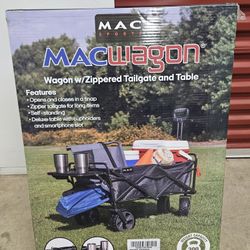 Macsports Folding Wagon with Zippered Tailgate
