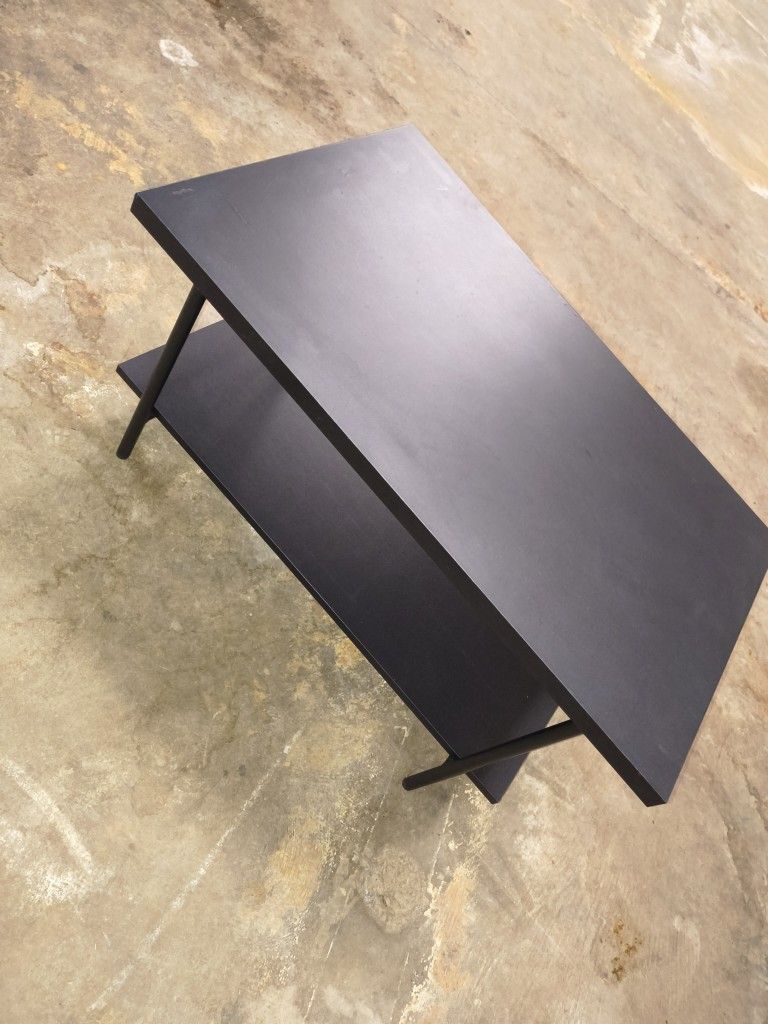 Black Coffee Table With Shelf 