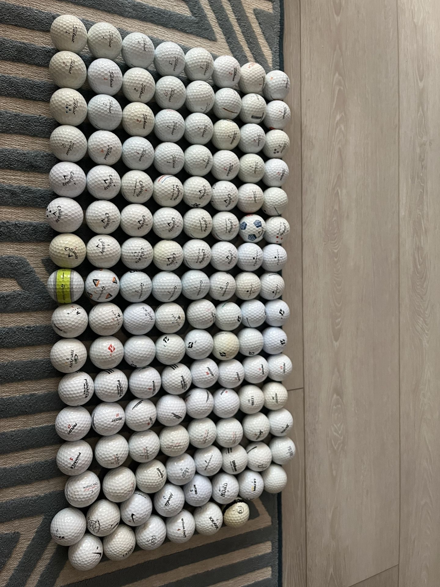 126 Golf Balls Titleist, Gallaway, TaylorMade, Top Flite, B, Precept, Kirkland, Noodle, Wilson, Nike, Vice