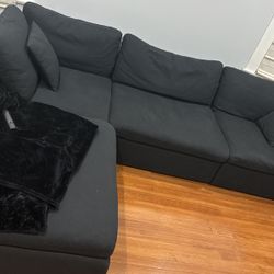 Black Modular Cloud Sectional 