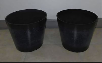 PAIR of 15" (Diameter) Blue Resin Planters (2 for $50) @ Lasting Creations