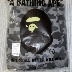 Grey  Bape Hoodie Size Xl