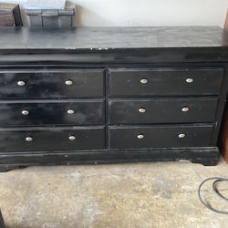 6 drawer black bedroom dresser