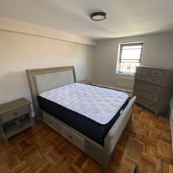 Ashley Upholstered Queen Bed SET w/ Storage