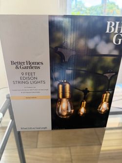 Better Homes & Gardens 9 Ft Edison String Lights