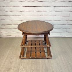 Rustic Cabin Style Two-Tier Coffee Table