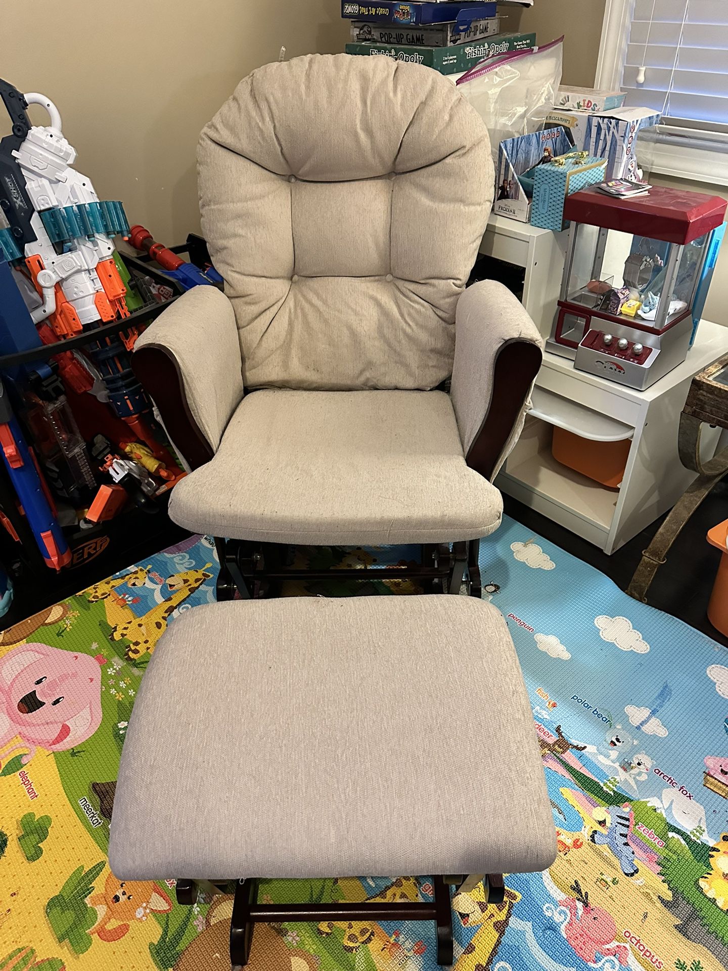 Baby Rocking Chair With Rocking Foot Rest