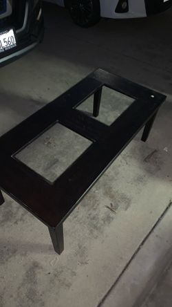 Wood table and side table