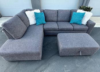 Sectional and ottoman